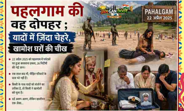 पहलगाम आतंकी हमले के बाद शोक में डूबे परिवार, आईने के सामने पति को याद करती महिला और घाटी में सुरक्षा बलों की तैनाती का भावुक दृश्य