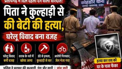 प्रतापगढ़ कोहंडौर क्षेत्र में पुलिस द्वारा आरोपी पिता की गिरफ्तारी, कुल्हाड़ी से बेटी की हत्या का मामला