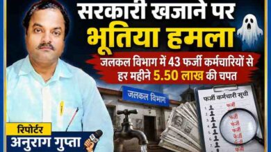 रिपोर्टर अनुराग गुप्ता के साथ जलकल विभाग में 43 फर्जी कर्मचारियों और 5.50 लाख रुपये मासिक घोटाले पर आधारित फीचर इमेज