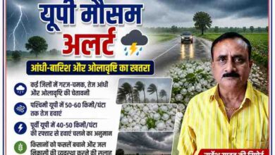 रिपोर्टर सर्वेश यादव की तस्वीर के साथ यूपी में आंधी, बारिश, वज्रपात और ओलावृष्टि अलर्ट पर आधारित फीचर इमेज
