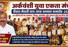 सीतापुर में आयोजित अर्कवंशी युवा एकता मंच के तीसरे मेधावी छात्र सम्मान समारोह 2026 में सम्मानित छात्र-छात्राओं के समूह के साथ रिपोर्टर सुनील शुक्ला की फीचर इमेज।