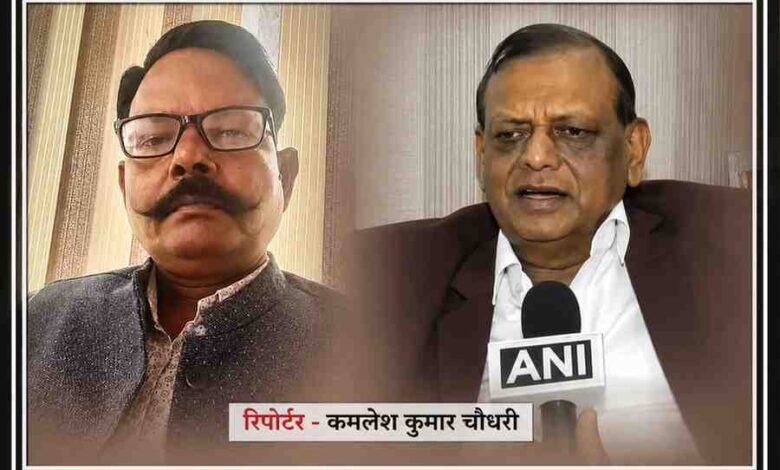 रिपोर्टर कमलेश कुमार चौधरी और कंसा किला विवाद से जुड़े राजनीतिक घटनाक्रम को दर्शाती फीचर इमेज