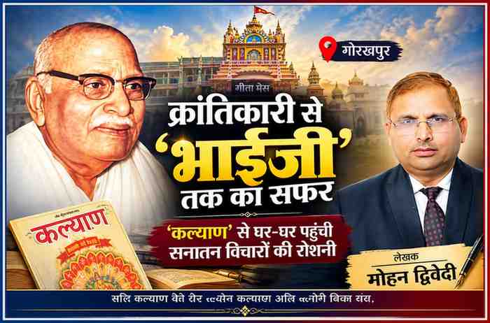 भाईजी हनुमान प्रसाद पोद्दार और लेखक मोहन द्विवेदी के साथ गीता प्रेस गोरखपुर व ‘कल्याण’ पत्रिका की फीचर तस्वीर